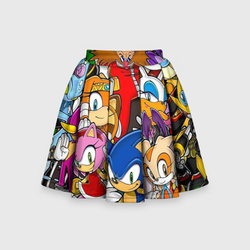 Sonic. – Детская юбка-солнце 3D с принтом купить