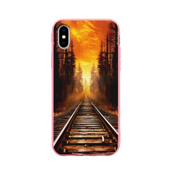 Железная дорога на закате – Чехол для iPhone X матовый с принтом купить