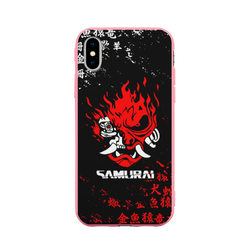 Cyberpunk samurai Japan style самурай – Чехол для iPhone X матовый с принтом купить