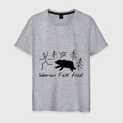 Siberian Fast Food – Мужская футболка хлопок с принтом купить со скидкой в -20%