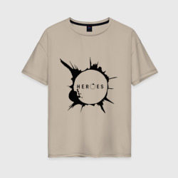 Heroes (9) – Женская футболка хлопок Oversize с принтом купить со скидкой в -16%