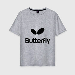Butterfly – Женская футболка хлопок Oversize с принтом купить со скидкой в -16%