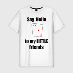 Маленькие  друзья – Мужская футболка хлопок Slim с принтом купить