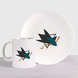 San Jose Sharks – Набор: тарелка + кружка с принтом купить