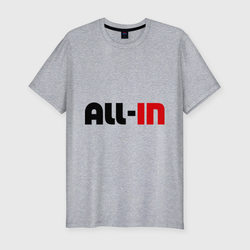 All-in – Мужская футболка хлопок Slim с принтом купить