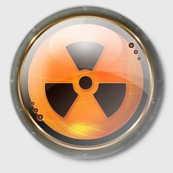 Радиоактивная опасность – Значок с принтом купить