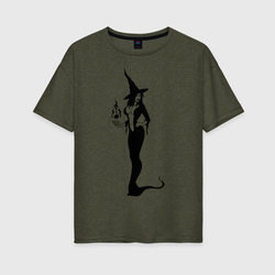 Колдунья (ведьма) в колпаке – Женская футболка хлопок Oversize с принтом купить со скидкой в -16%