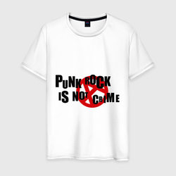 Punk rock is not a crime – Мужская футболка хлопок с принтом купить со скидкой в -20%