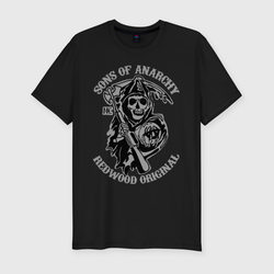 Sons of anarchy logo – Мужская футболка хлопок Slim с принтом купить