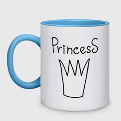 Princess picture – Кружка двухцветная с принтом купить