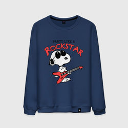 Snoopy Rockstar – Мужской свитшот хлопок с принтом купить со скидкой в -13%