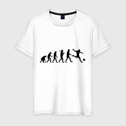 Футбольная эволюция – Мужская футболка хлопок с принтом купить со скидкой в -20%