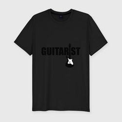 Гитарист – Мужская футболка хлопок Slim с принтом купить