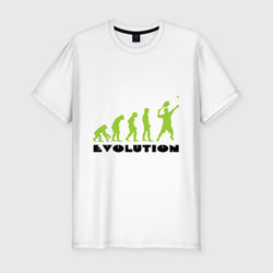 Tennis Evolution – Мужская футболка хлопок Slim с принтом купить
