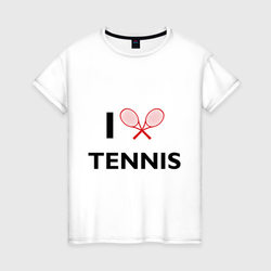 I Love Tennis – Женская футболка хлопок с принтом купить со скидкой в -20%