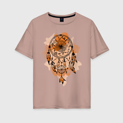 Ловец снов – Женская футболка хлопок Oversize с принтом купить со скидкой в -16%