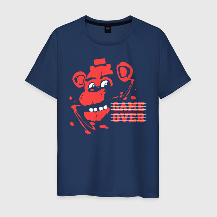 Мужская футболка из хлопка с принтом Five Nights At Freddy's, вид спереди №1