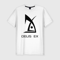 Deus Ex – Мужская футболка хлопок Slim с принтом купить
