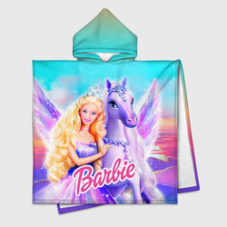 Barbie – Детское полотенце-пончо с капюшоном 3D с принтом купить со скидкой в -16%