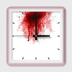 Кровь – Настенные часы квадратные с принтом купить