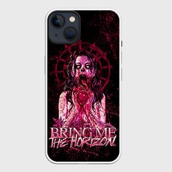Bring Me The Horizon - девушка зомби ест сердце – Чехол для iPhone 14 Plus с принтом купить