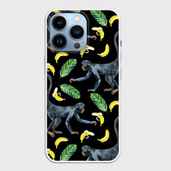 Обезьянки и бананы – Чехол для iPhone 14 Pro с принтом купить