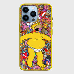 Обжора Гомер – Чехол для iPhone 14 Pro с принтом купить