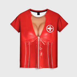 Костюм медсестры – Женская футболка 3D с принтом купить со скидкой в -26%