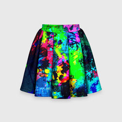 Пятна краски – Детская юбка-солнце 3D с принтом купить