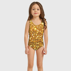 Золотое мерцание – Детский купальник 3D с принтом купить