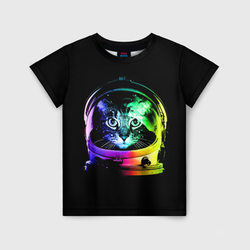 Кот космонавт – Детская футболка 3D с принтом купить со скидкой в -44%