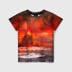 Вулкан – Детская футболка 3D с принтом купить со скидкой в -44%