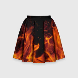 Огонь с искрами – Детская юбка-солнце 3D с принтом купить