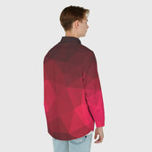 Рубашка с принтом Polygonal для любого человека, вид сзади №2. Цвет основы: белый