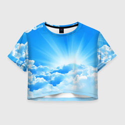Небо – Женская футболка Crop-top 3D с принтом купить