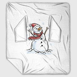 Снеговик – Плед с рукавами с принтом купить со скидкой в -13%