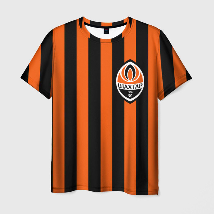 Мужская футболка с принтом ФК Шахтер Донецк, вид спереди №1