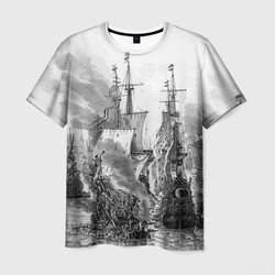 Морской бой – Мужская футболка 3D с принтом купить со скидкой в -23%