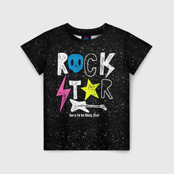Рождён быть рок-звездой – Детская футболка 3D с принтом купить со скидкой в -33%