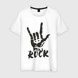 Черная рок коза – Мужская футболка хлопок с принтом купить со скидкой в -20%