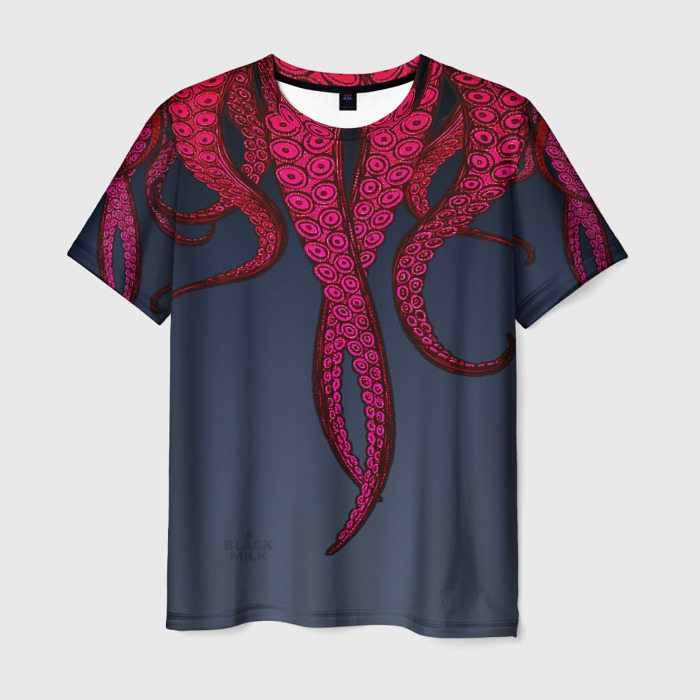 Мужская футболка с принтом Щупальцы осьминога, вид спереди №1