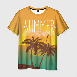 Летний пляж – Мужская футболка 3D с принтом купить со скидкой в -23%