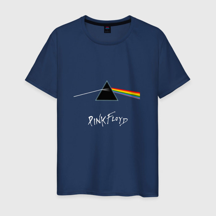 Мужская футболка из хлопка с принтом Pink Floyd, вид спереди №1
