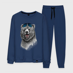 Медведь в очках – Мужской костюм хлопок с принтом купить со скидкой в -9%