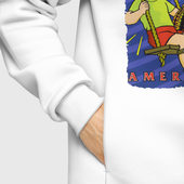 Худи с принтом The Offspring — americana для мужчины, вид на модели спереди №6. Цвет основы: белый
