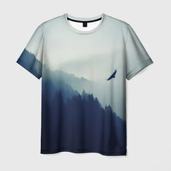 ОРЁЛ НАД ЛЕСОМ / EAGLE OVER THE FOREST – Мужская футболка 3D с принтом купить со скидкой в -23%