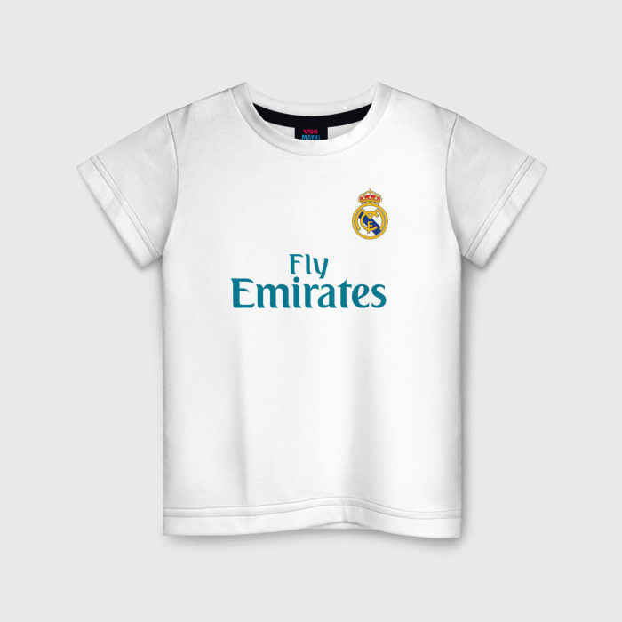 Детская футболка из хлопка с принтом Криштиану Роналду Форма 2018, вид спереди №1