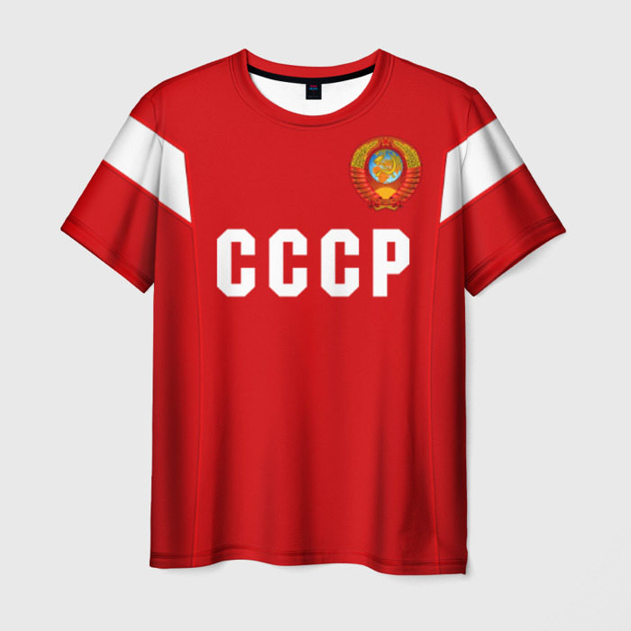Мужская футболка с принтом Сборная СССР 1988, вид спереди №1