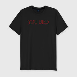 You Died – Мужская футболка хлопок Slim с принтом купить