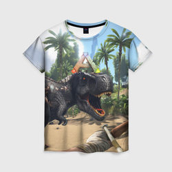 Ark Survival Evolved - тиранозавр рычит – Женская футболка 3D с принтом купить со скидкой в -26%